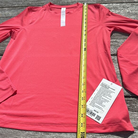 Lululemon Ultralight Hip-Length Long-Sleeve Shirt glazed pink size 4 NWT - Picture 4 of 6